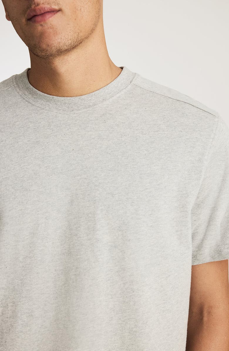 Mavi Jeans Light Grey Mélange Cotton Crewneck T-Shirt, Alternate, color, Grey Melange