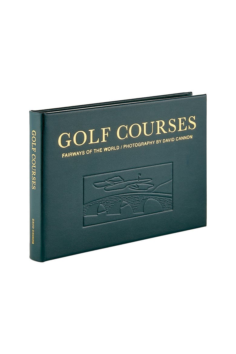 Golf Courses Leather Coffee Table Book, Alternate, color, Green