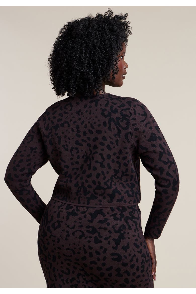 Intarsia Cardigan, Alternate, color, BROWN LEOPARD