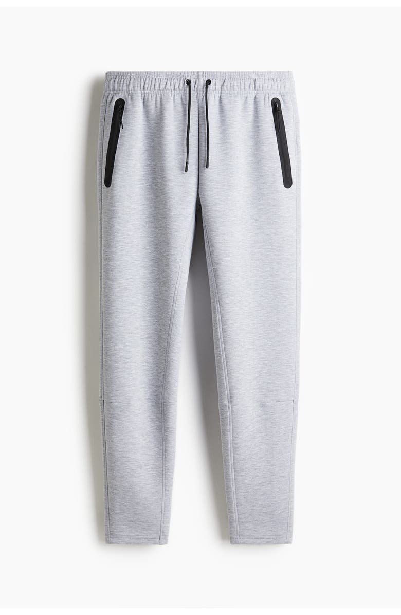 H&M Slim-fit sports joggers with drymove, Main, color, Light Gray Melange
