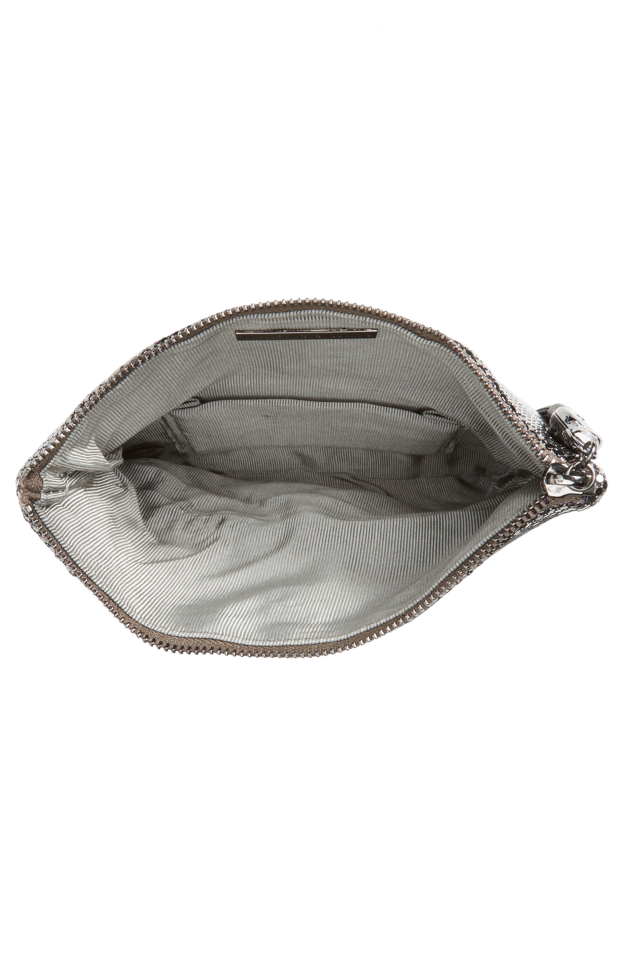 Whiting & Davis Mesh Foldover Crossbody Clutch, Alternate, color, 