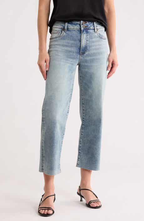 KUT from the Kloth Lucy High Waist Crop Wide Leg Jeans
