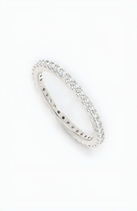 April Birthstone Eternity Stacking Ring