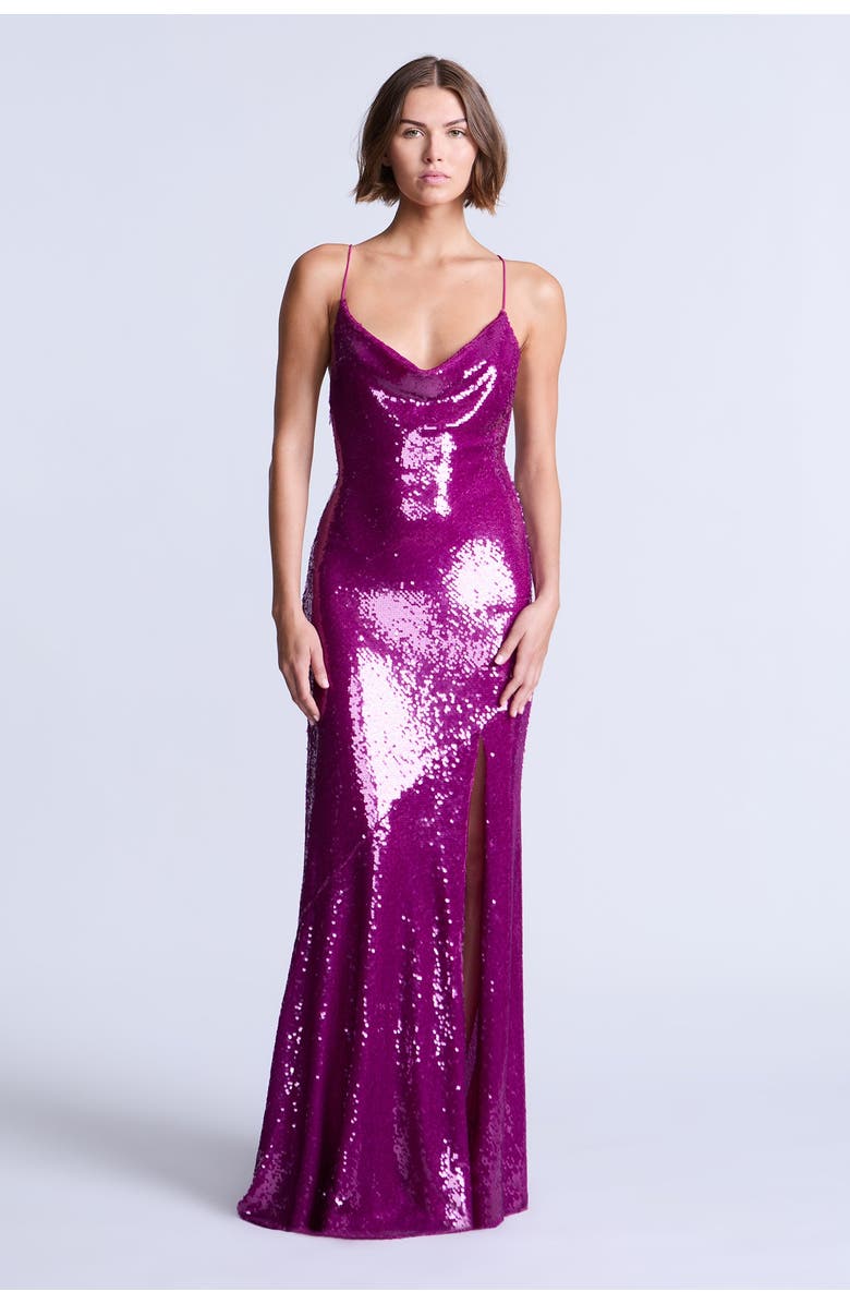 BCBG Maxazria Kimberly Gown, Main, color, Fuchsia