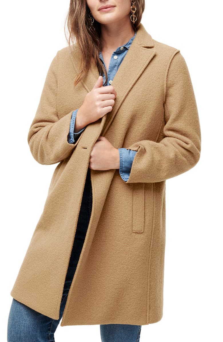 J.Crew Daphne Boiled Wool Topcoat, Main, color,