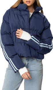 EDIKTED Sherry Side Stripe Puffer Jacket