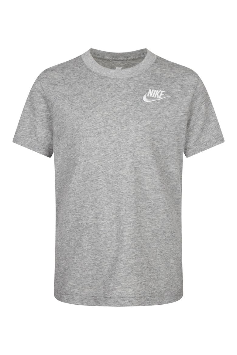 Embroidered Logo Crew Neck T-Shirt, Main, color, DARK GREY HEATHER