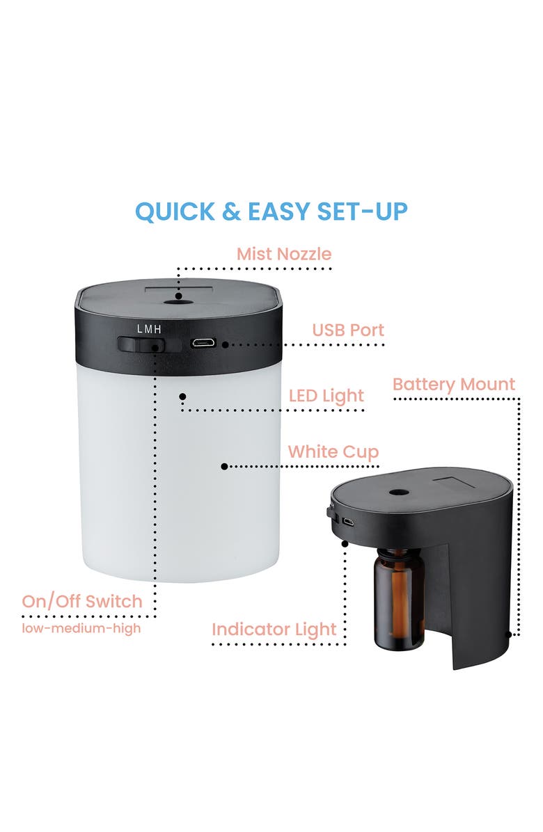 PURE DAILY CARE Waterless Essential Oil Diffuser Set, Alternate, color, 