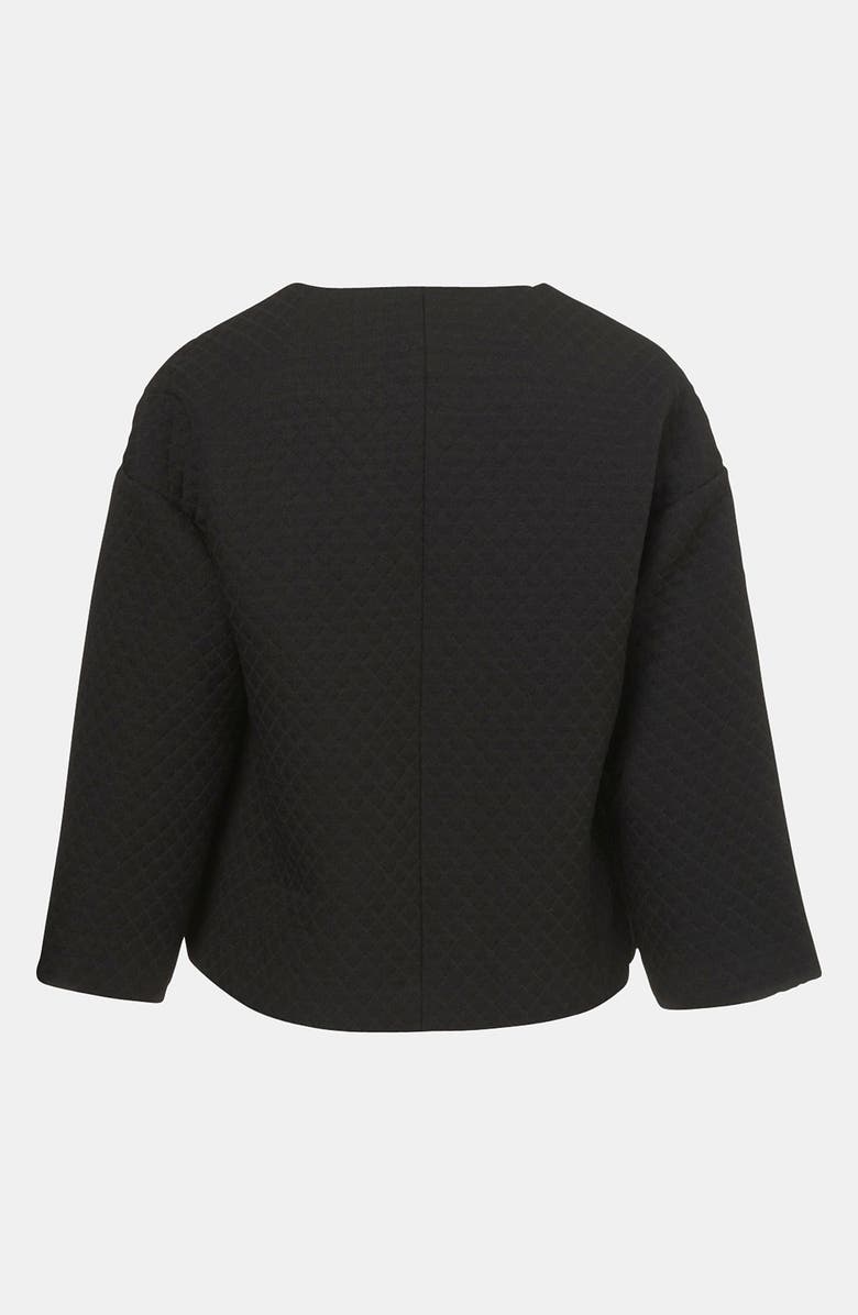 Topshop Quilted Crop Drop Shoulder Jacket, Alternate, color,