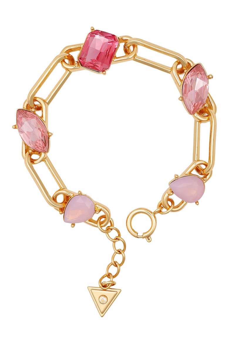 Crystal Chain Bracelet, Main, color, GOLD TONE