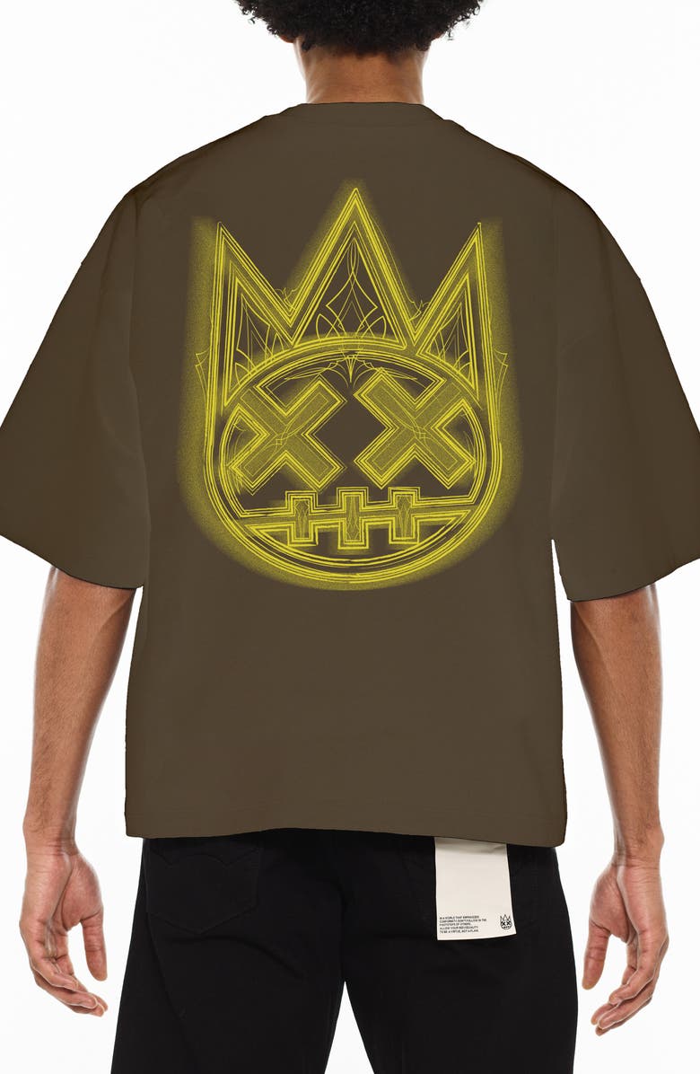 Cult of Individuality Boxy Fit Logo Graphic T-Shirt, Alternate, color, Sage