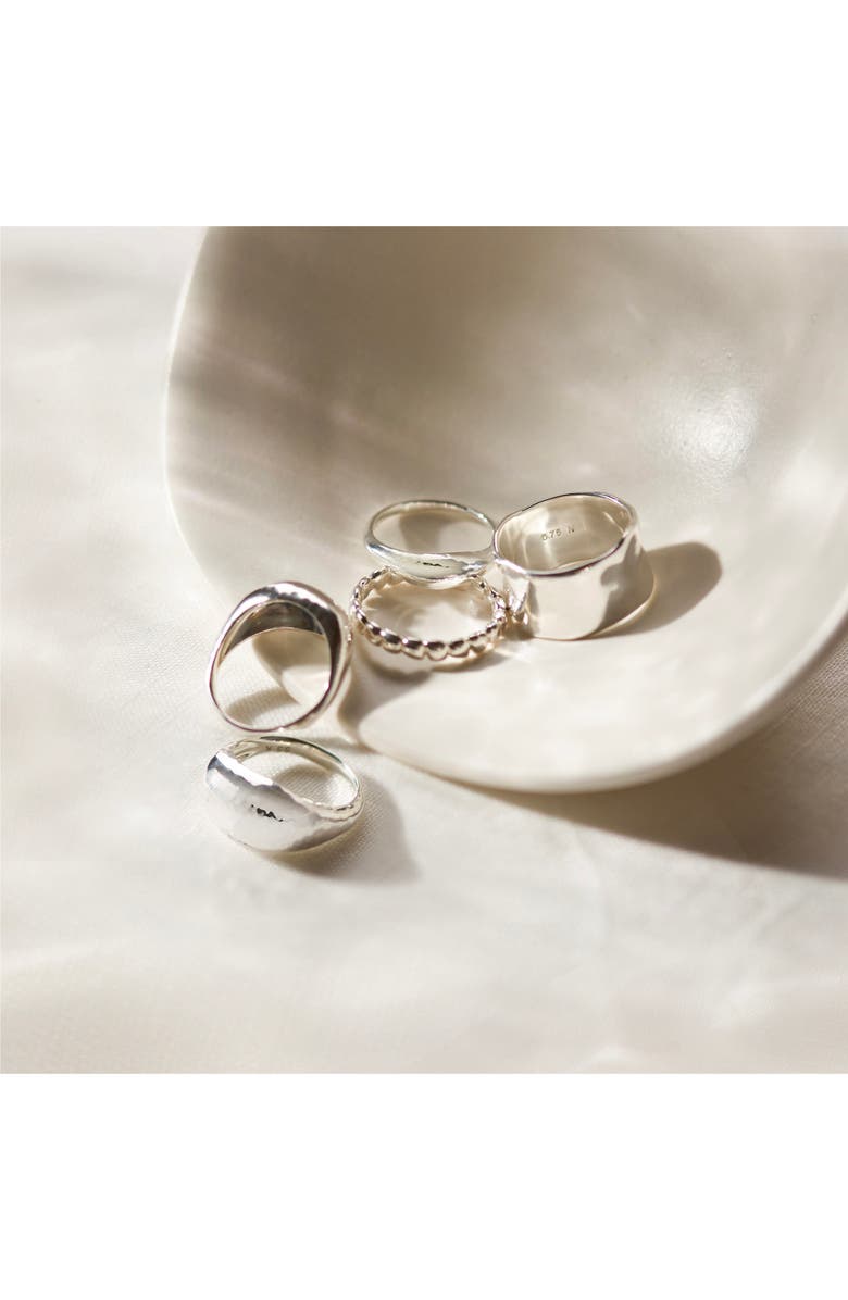 Monica Vinader Gaia Dome Ring, Alternate, color, Silver