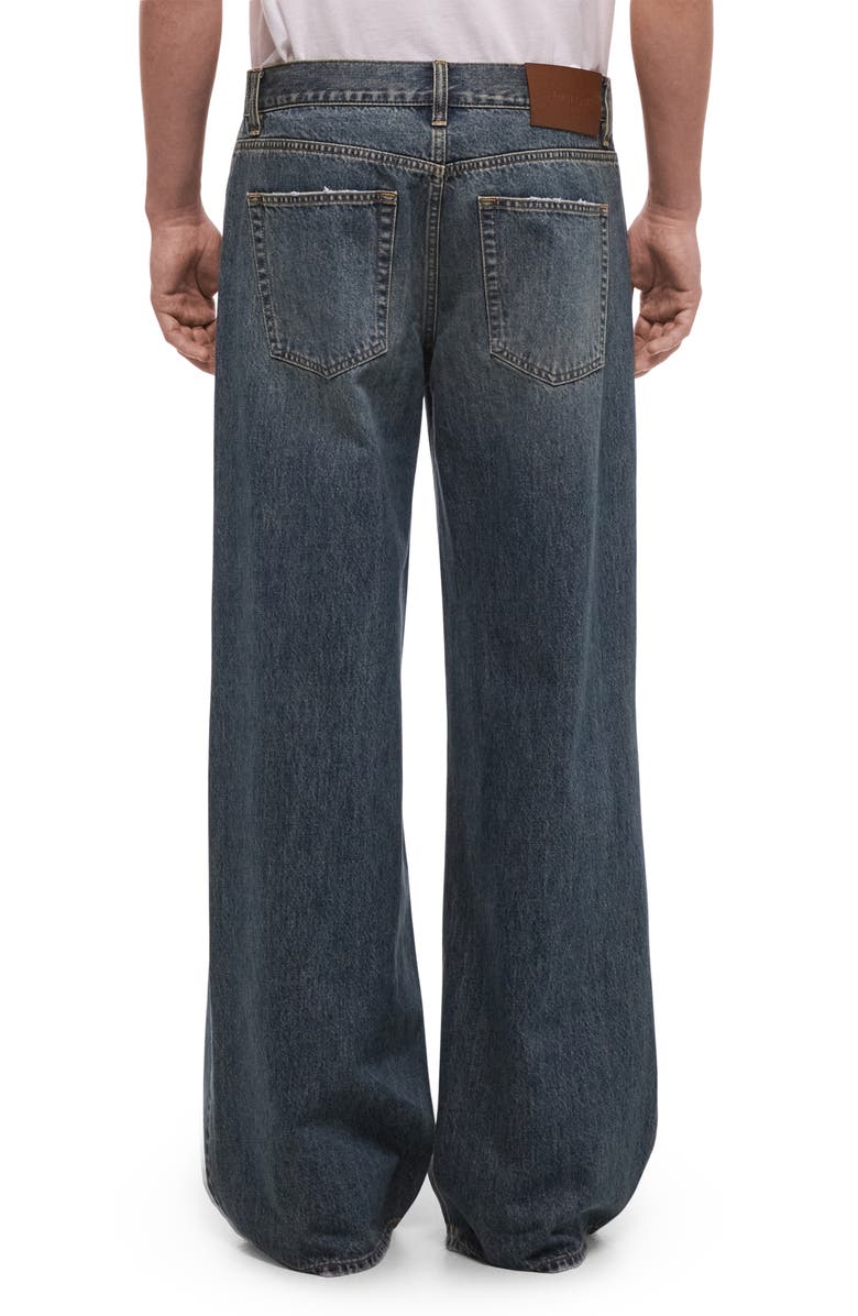 Helmut Lang Ripped Wide Leg Jeans, Alternate, color, Tinted Vintage Blue