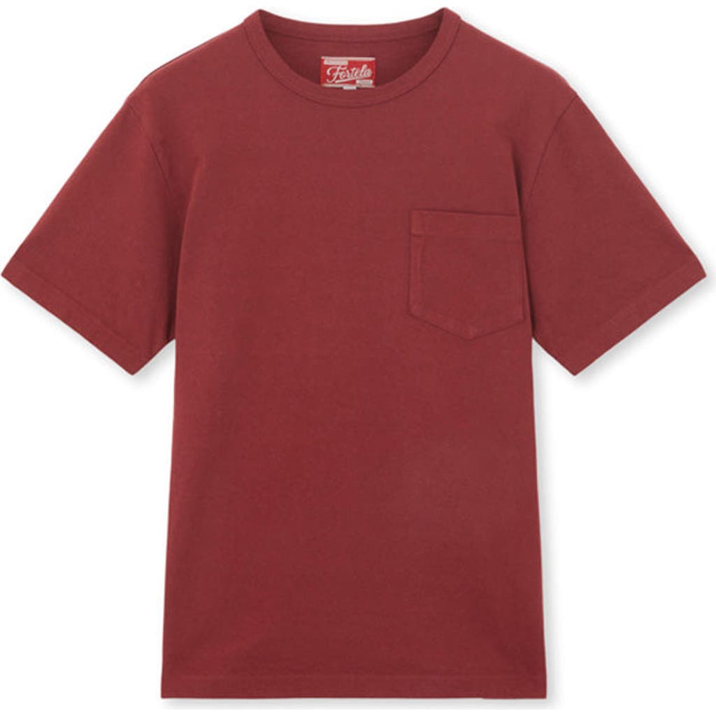 Fortela Tubejp Cotton Chest Pocket T-shirt In Purple