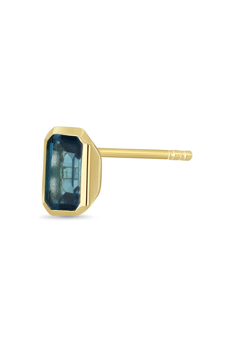 14K London Blue Topaz Stud Earrings, Alternate, color, 14K YELLOW GOLD