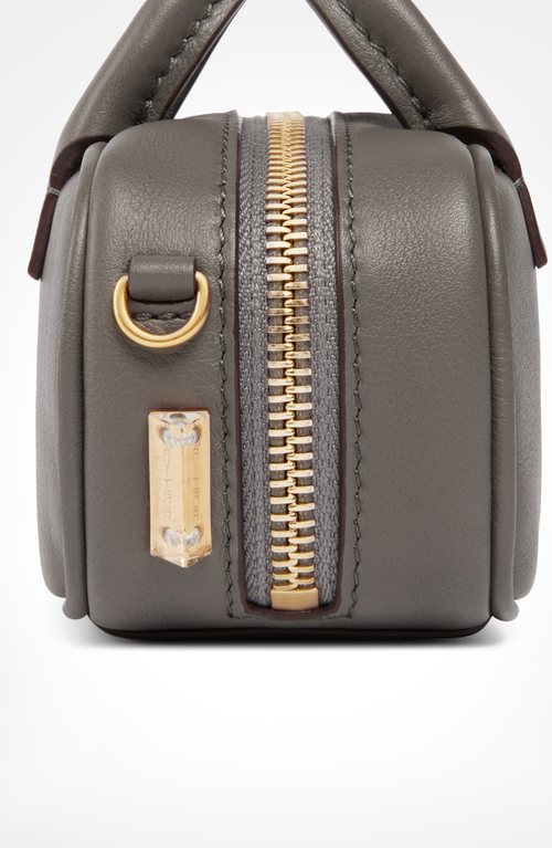 Aviteur Mini Maia Calfskin Bag In Gray