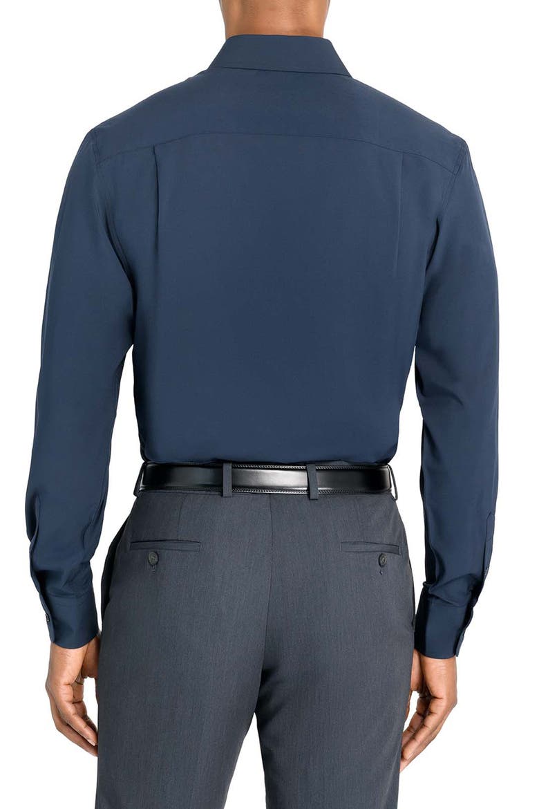 Regular Fit Solid Performance Dress Shirt, Alternate, color, NAVY