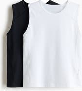 H&M 2-pack Slim Fit Sports Vest Tops With Drymove