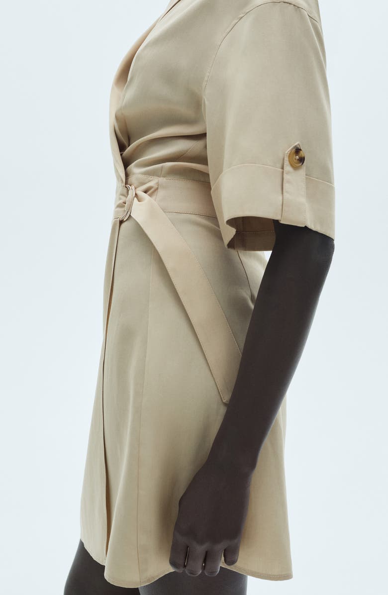 MANGO Short Sleeve Wrap Dress, Alternate, color, 