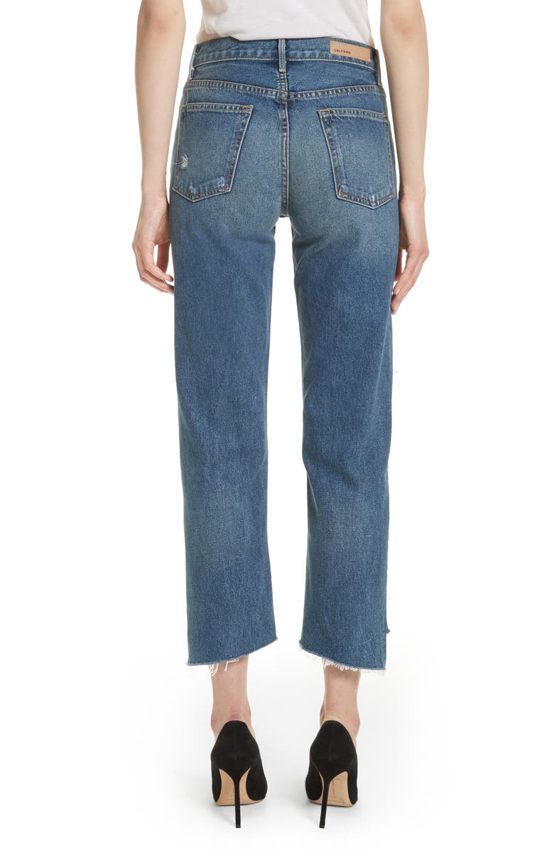 GRLFRND Helena Rigid High Waist Straight Jeans, Alternate, color,