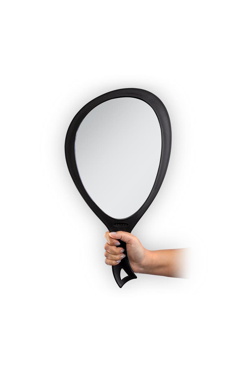 Zadro XL Teardrop Handheld Mirror with Handle, Main, color, Black
