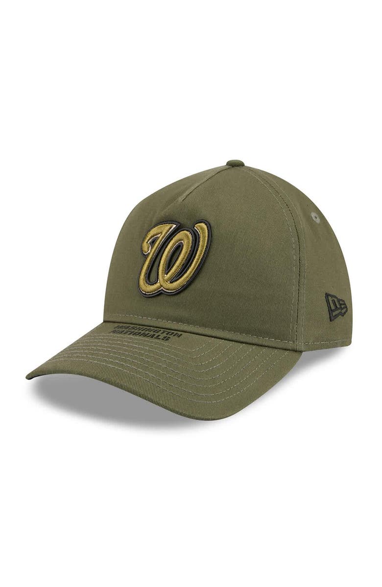New Era Men's New Era Olive Washington Nationals 2026 Armed Forces Day 9TWENTY Adjustable Hat, Alternate, color, Olive