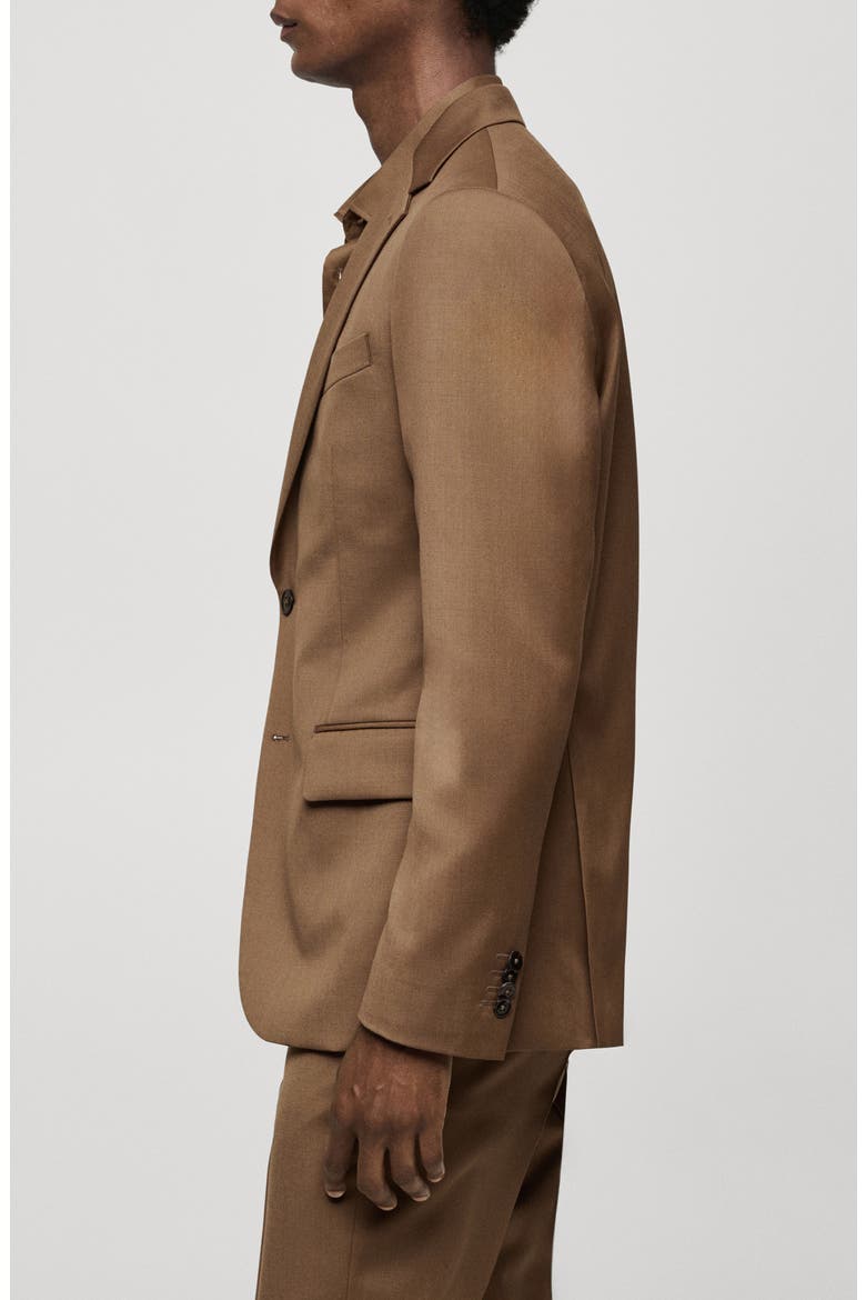 Slim Fit Virgin Wool Suit Blazer, Alternate, color, BROWN
