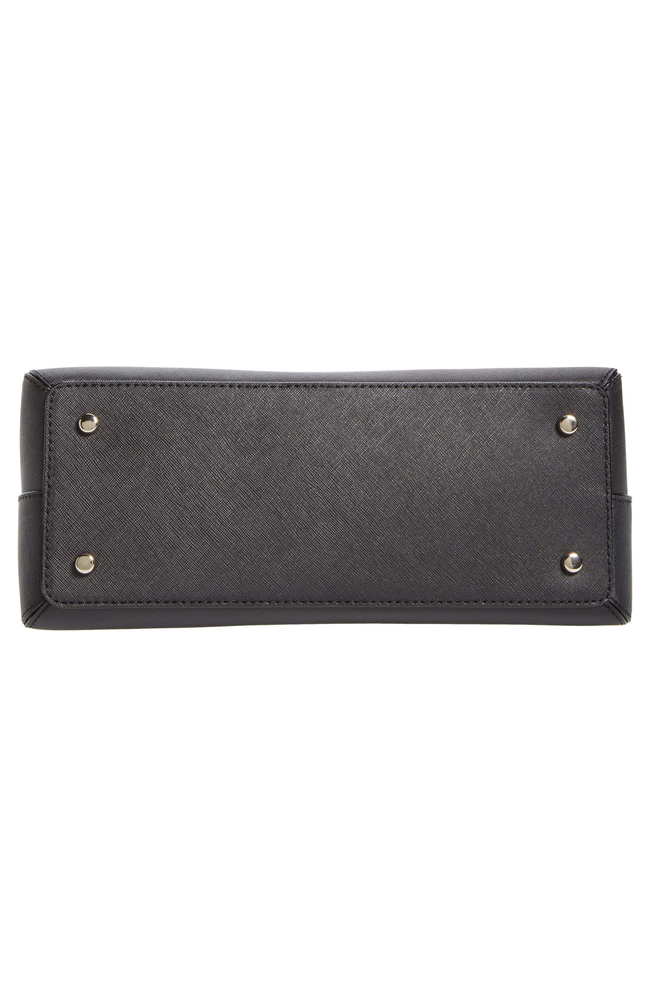 cameron street maise leather satchel, Alternate, color, BLACK