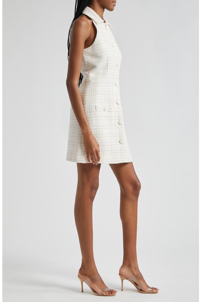 Roxanne Tweed Button-Up Minidress, Alternate, color, IVORY MULTI