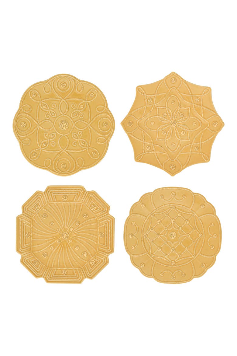 Jardin du Monde Set of 4 Salad Plates, Main, color, DAFFODIL