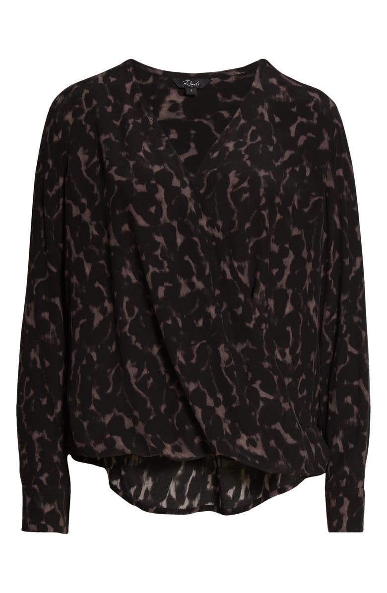 Rails Hillary Abstract Animal Print Wrap Front Blouse, Alternate, color,