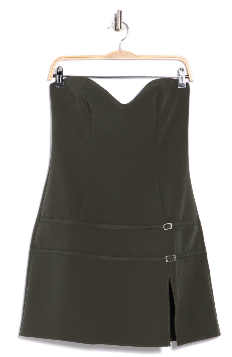 ASOS DESIGN Sweetheart Neckline Minidress, Alternate, color, Dark Green