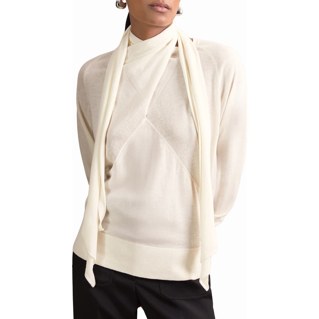 Reiss Alexis Scarf Wool Sweater in Cream  product