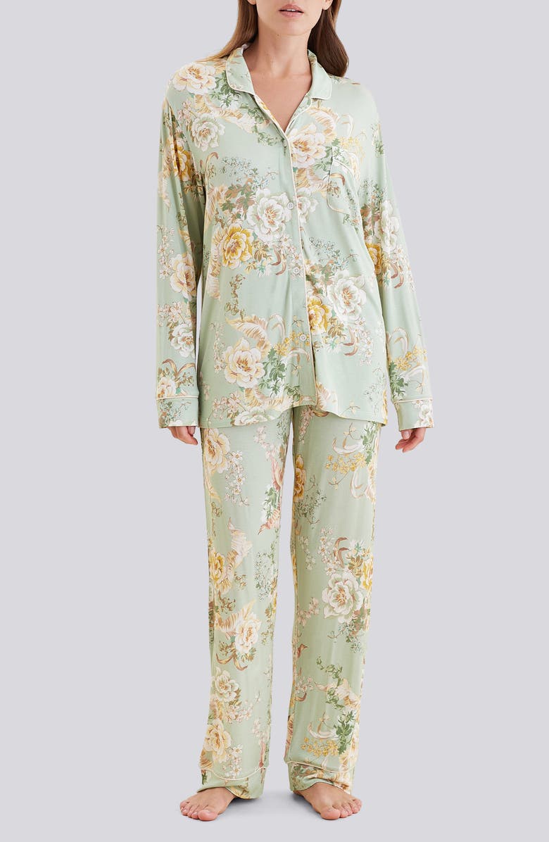Papinelle Kate Pajamas, Main, color, Betsy Tea Green