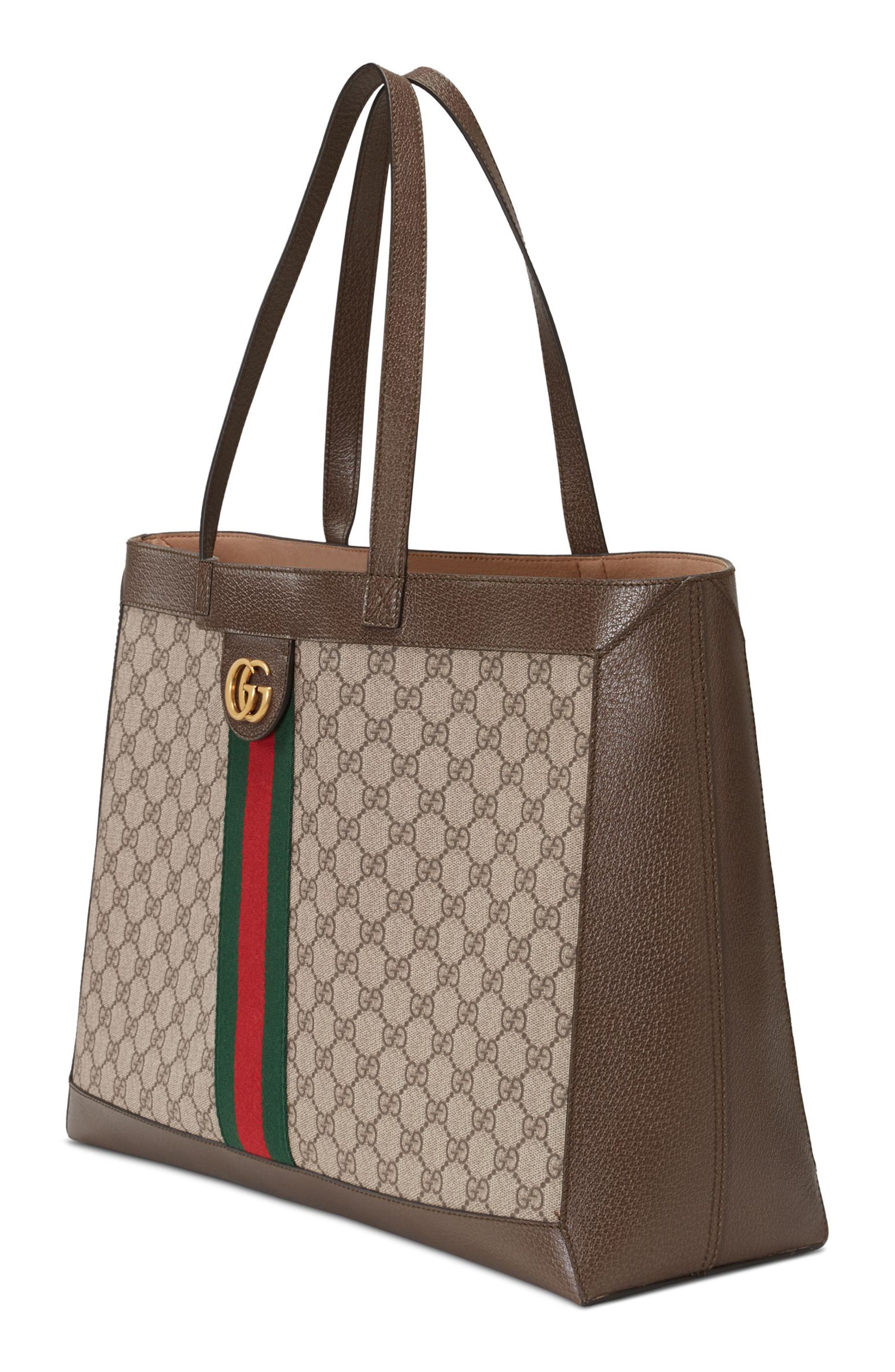 Gucci Ophidia GG Supreme Canvas Tote, Alternate, color, 