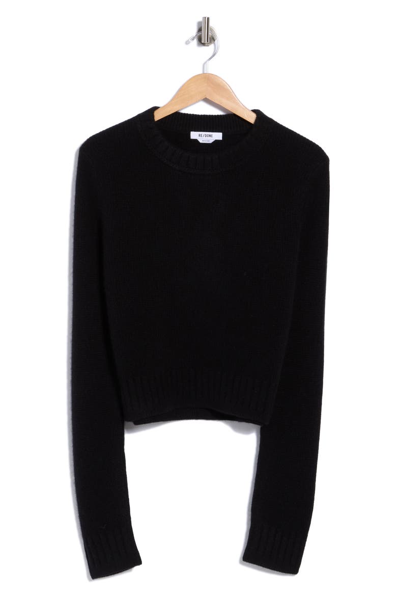 Baby Cashmere Crewneck Sweater, Main, color, BLACK