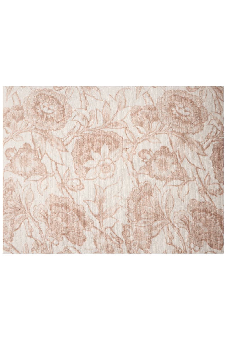 Balboa Organic Matelassé Print Decorative Pillow Cover, Alternate, color, UNDYED W/ ANTIQUE ROSE