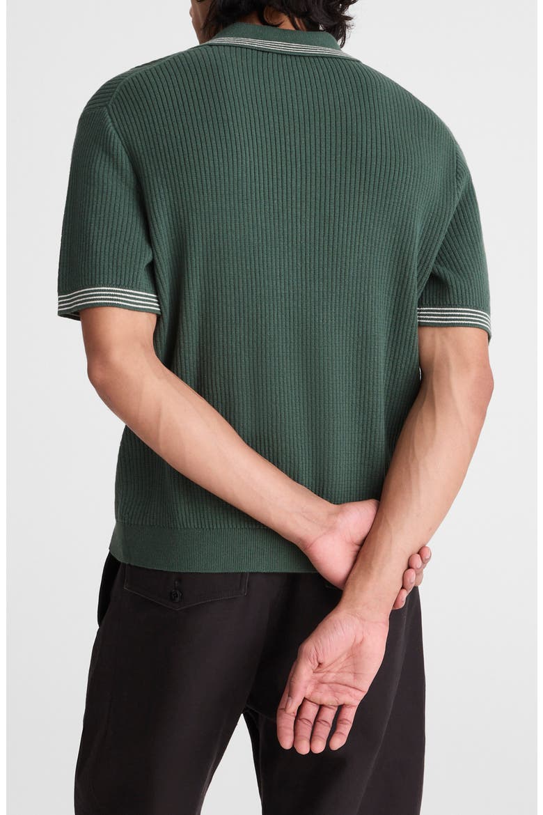 Tipped Sweater Polo, Alternate, color, BOTANICAL GREEN