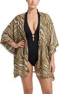 Change of Scenery Audrey Short Drawstring Caftan Cover-Up