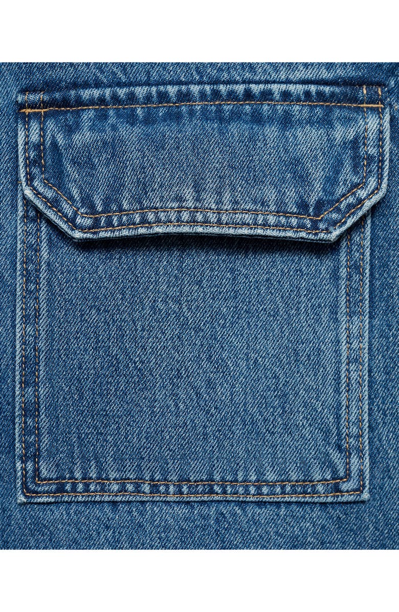 MANGO Patch Pocket Denim Overshirt, Alternate, color,