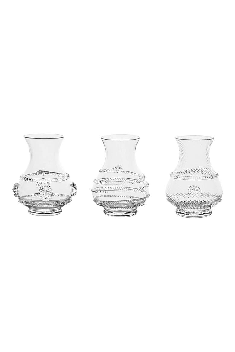 Set of 3 Mini Vases, Main, color, CLEAR