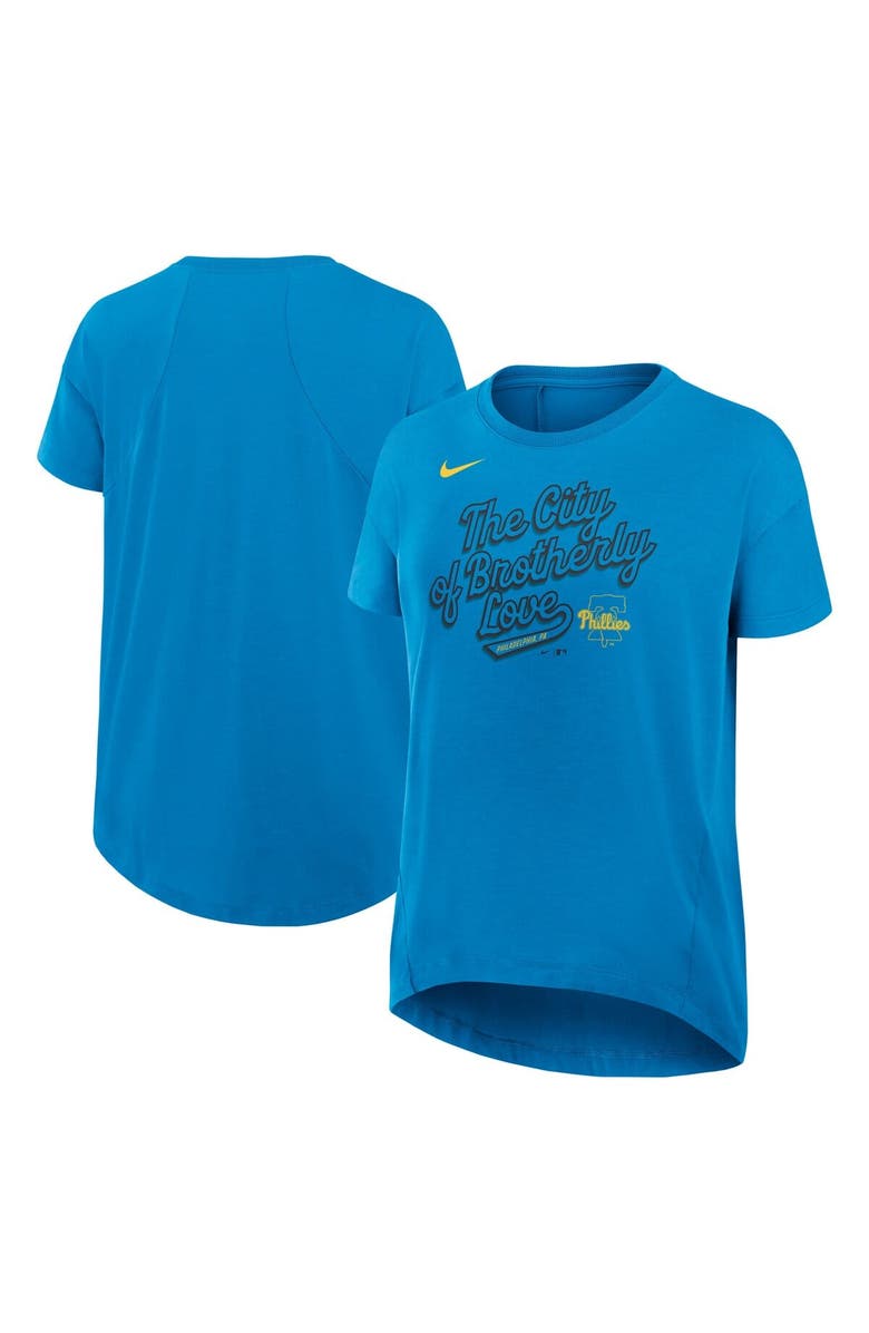 Nike Women's Nike Blue Philadelphia Phillies 2025 City Connect Flowy Fashion Tri-Blend Performance T-Shirt, Main, color, Blue