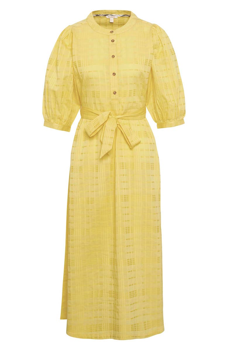 Barbour Heidi Cotton Midi Dress, Alternate, color, Sunray Yellow