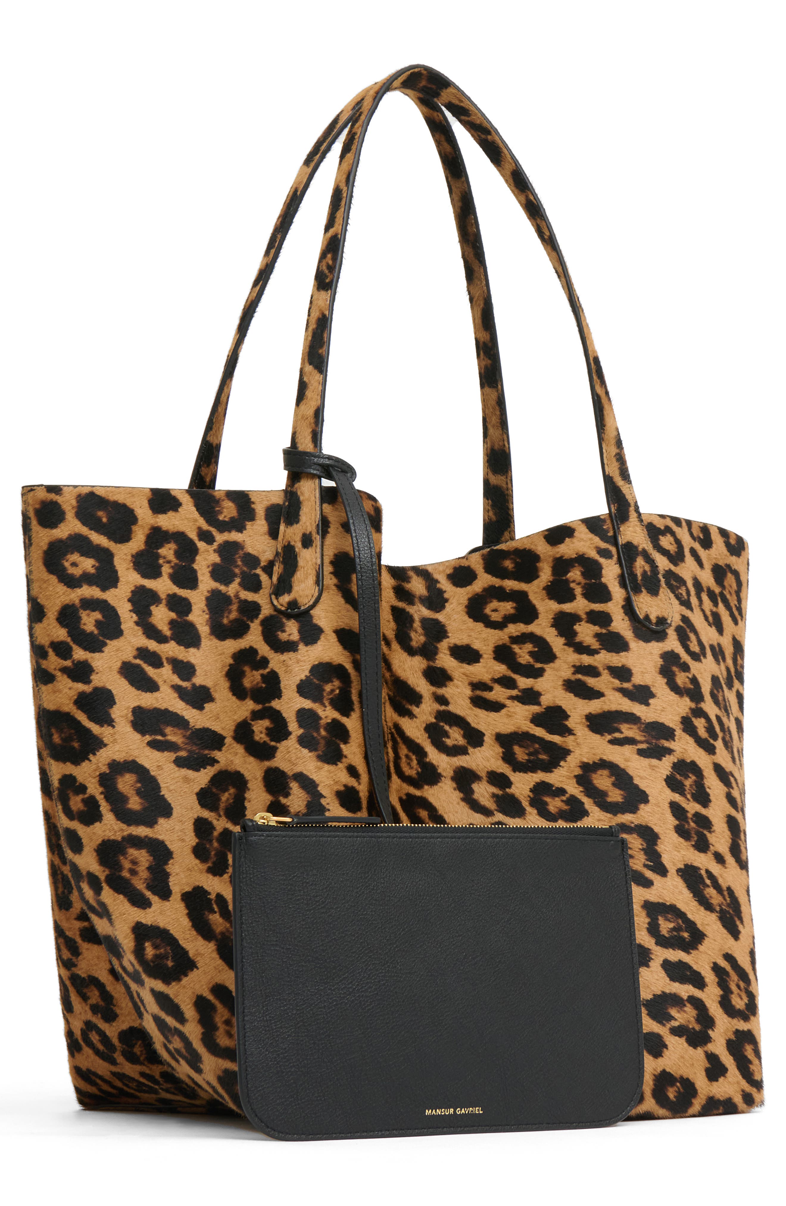 Everyday Soft Calf Hair Tote, Alternate, color, LEOPARD