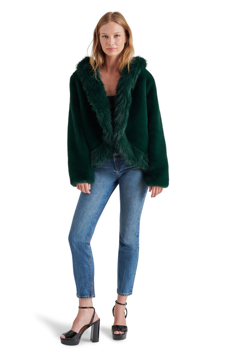 Steve Madden Everfrost Faux Fur Hooded Jacket, Alternate, color, 