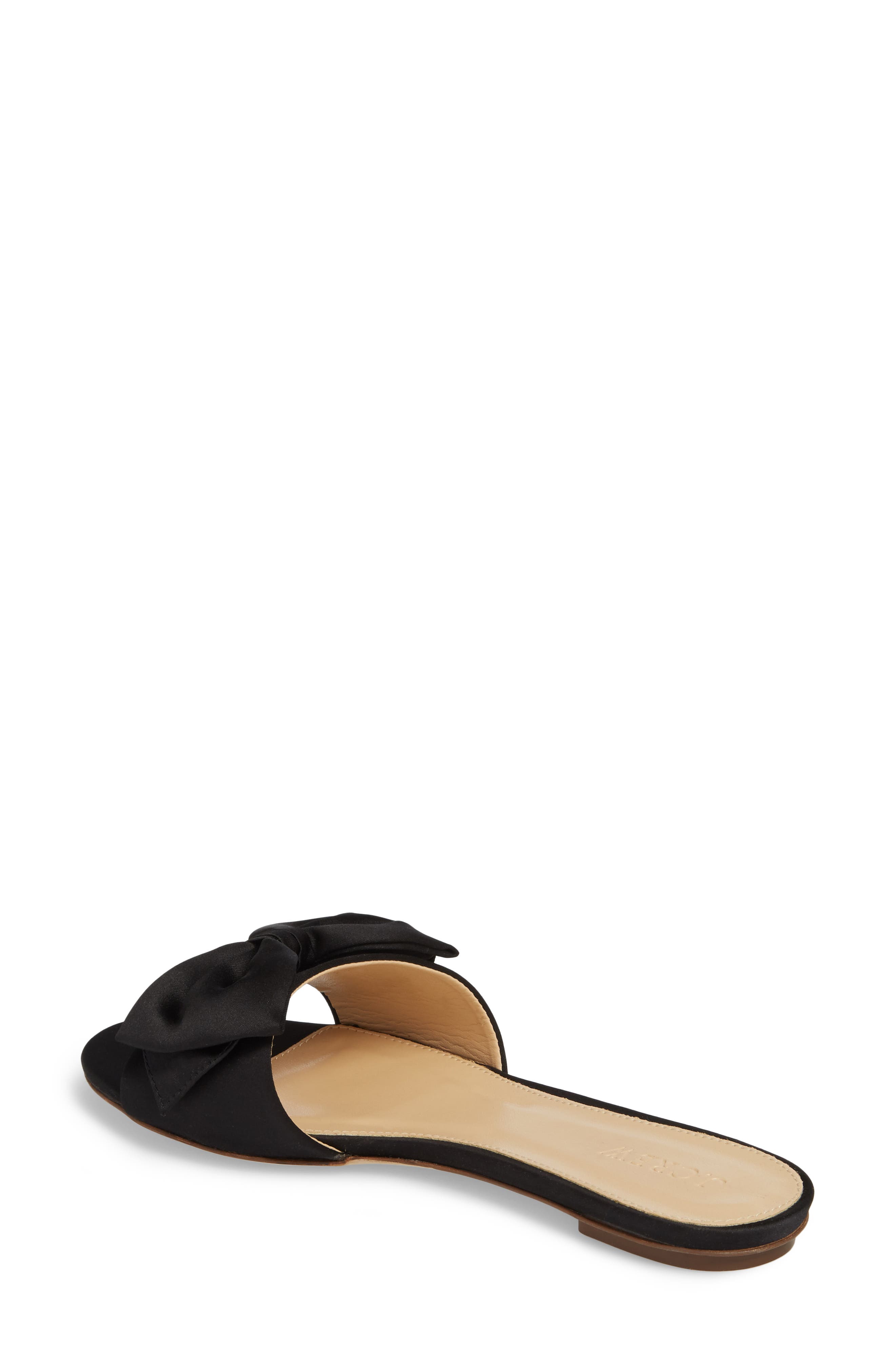 J.Crew Knotted Satin Bow Slide, Alternate, color, 