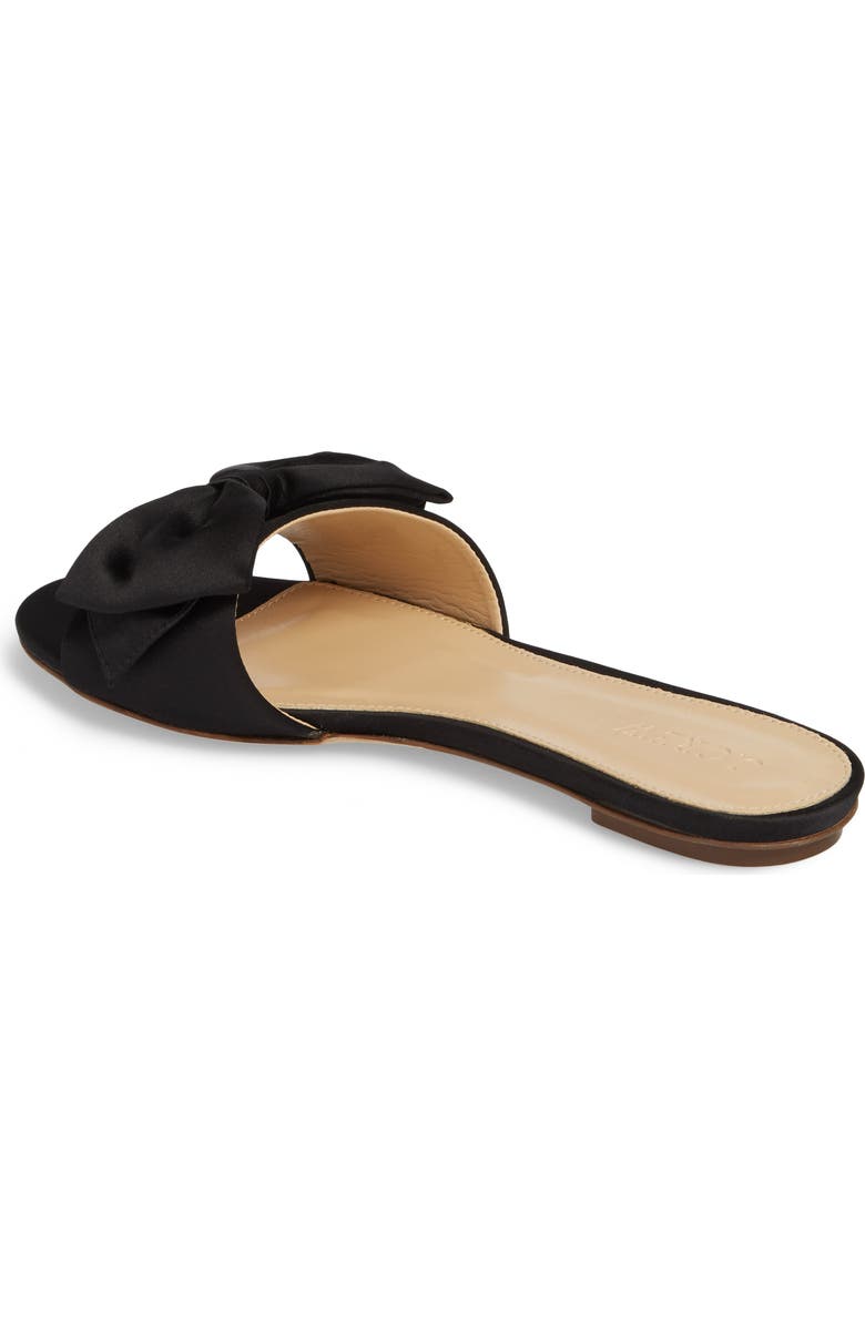 J.Crew Knotted Satin Bow Slide, Alternate, color,