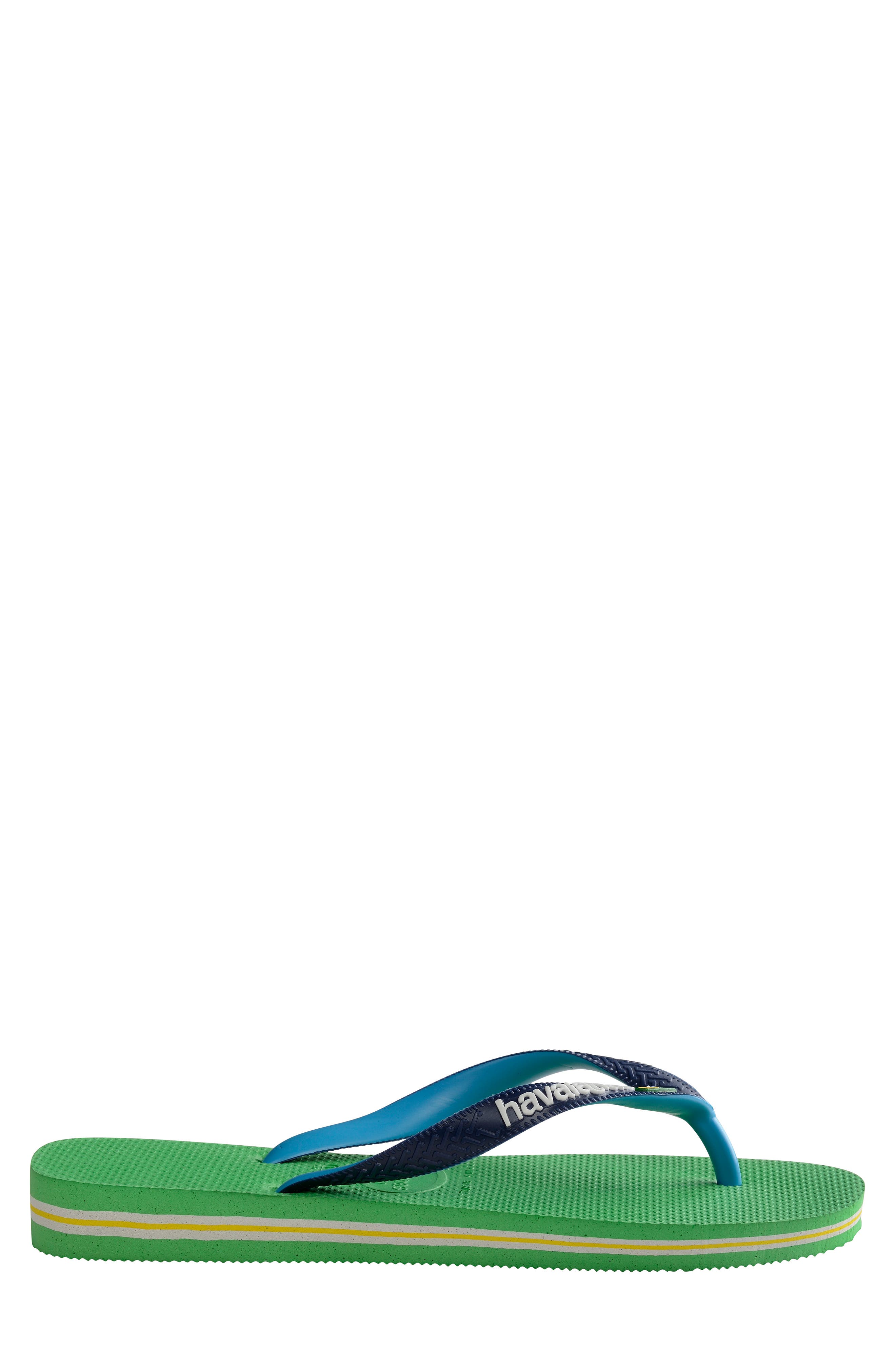 Brazil Mix Flip Flop, Alternate, color, LEAF GREEN