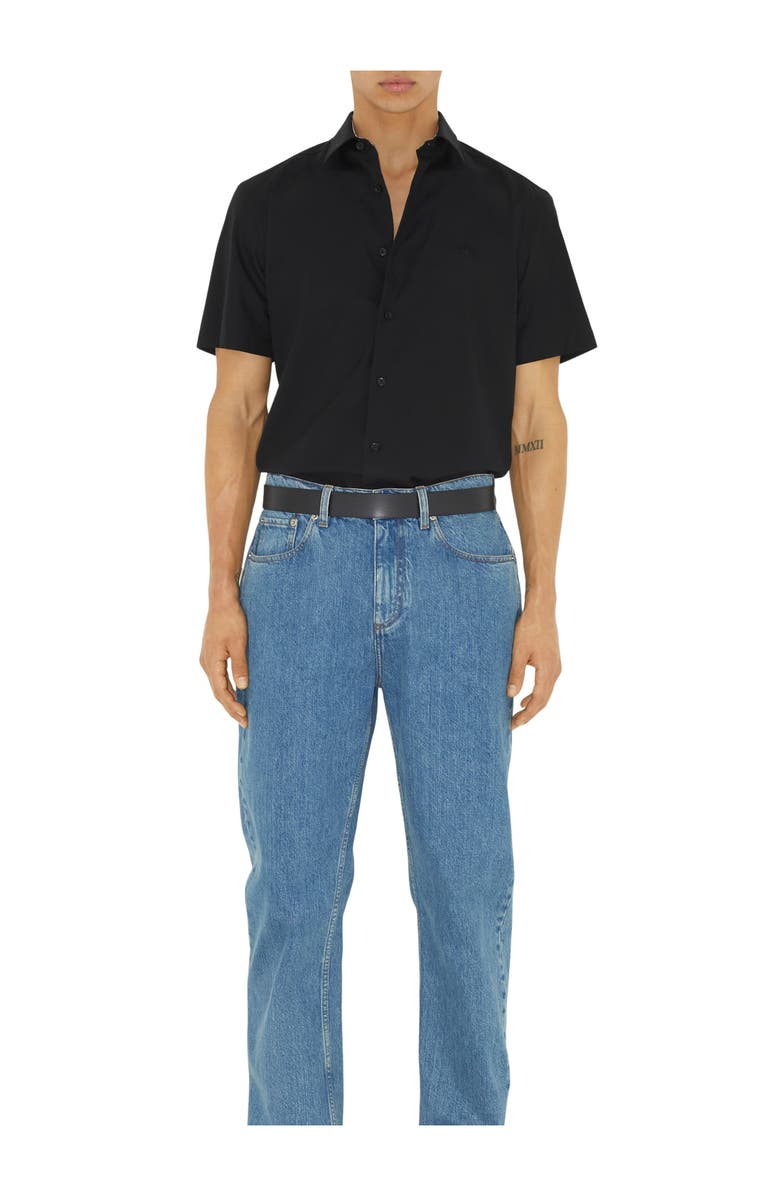 Burberry Slim Fit Stretch Cotton Shirt, Main, color, 