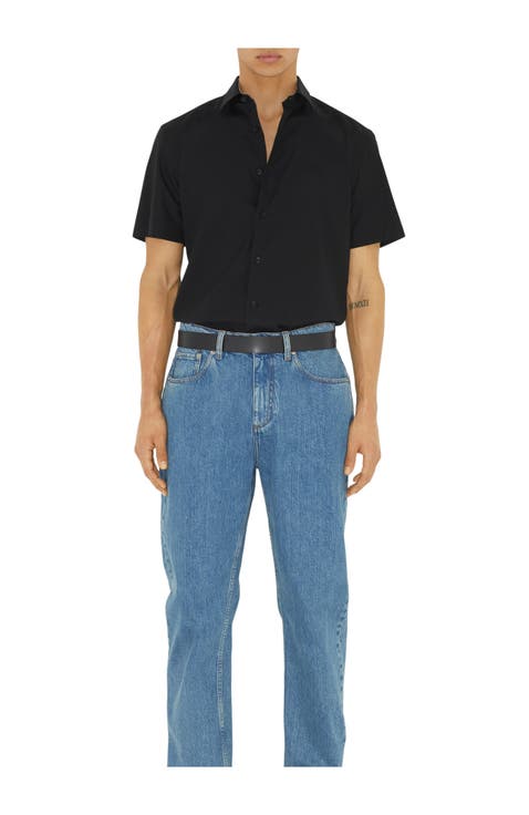 Slim Fit Stretch Cotton Shirt